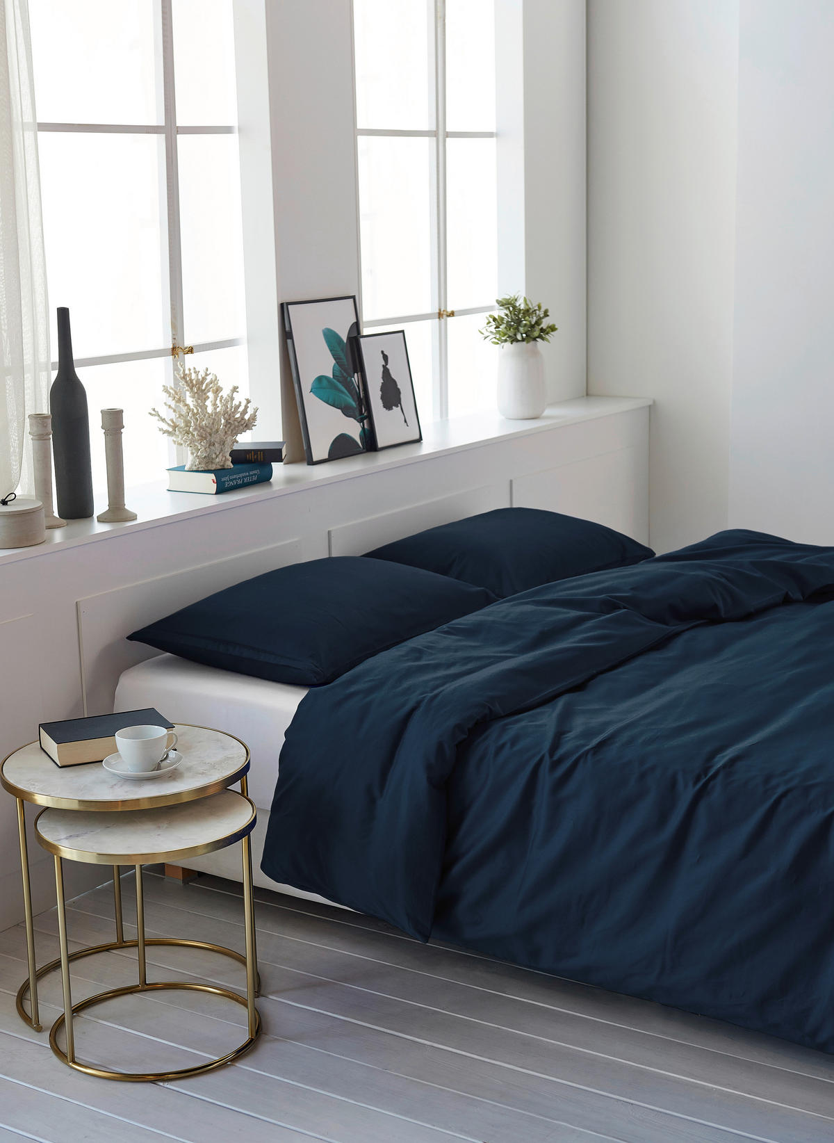 DUVETBEZUG Uno Satin 160/210 cm  - Dunkelblau, Basics, Textil (160/210cm) - Dieter Knoll