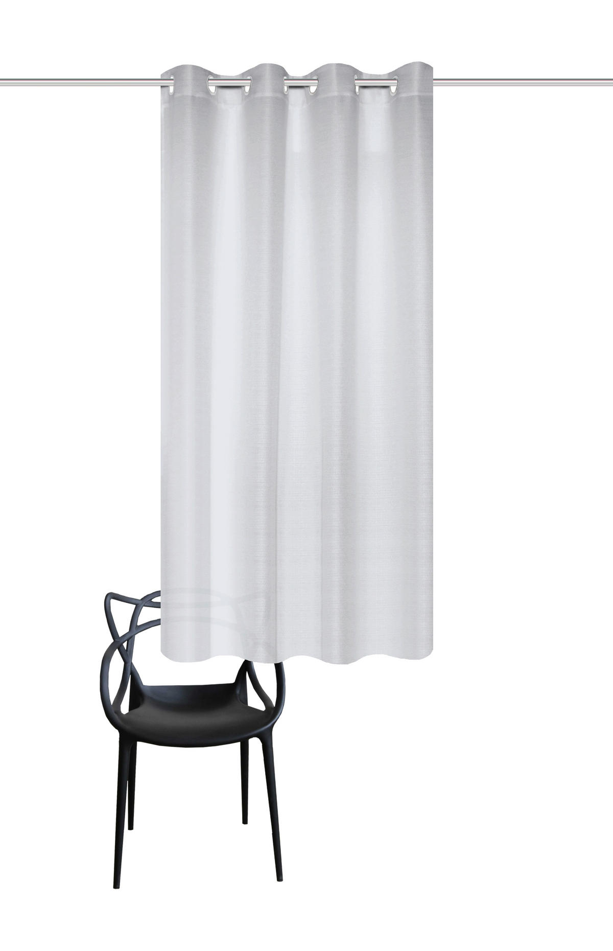 ÖSENSCHAL blickdicht 135/175 cm   - Silberfarben, Basics, Textil (135/175cm)