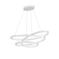 LED-HÄNGELEUCHTE CINQUE 115/150/50 cm  - Weiß, Design, Kunststoff/Metall (115/150/50cm) - Cinque