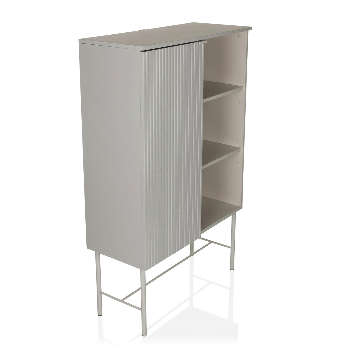 REGAL  82/130/35 cm Grau  - Grau, MODERN, Holzwerkstoff/Metall (82/130/35cm) - MID.YOU