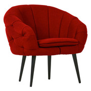 FOTELJ, temno rdeča tekstil - črna/temno rdeča, Design, tekstil/les (80/77/68cm) - Pure Home Lifestyle