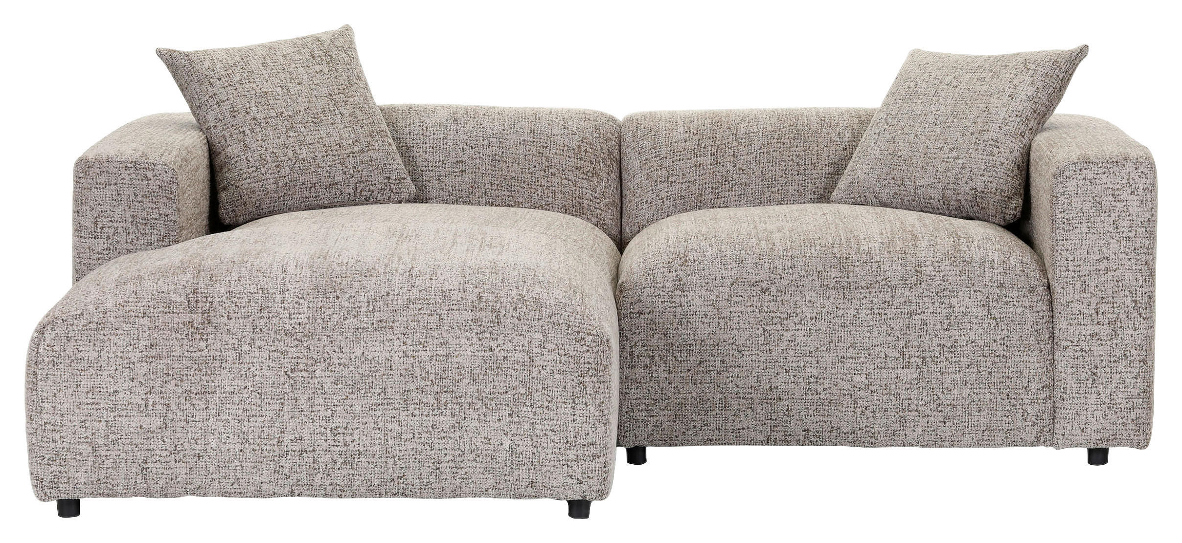 ECKSOFA Braun Chenille  - Creme/Schwarz, MODERN, Kunststoff/Textil (178/231cm) - Carryhome