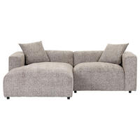 ECKSOFA Braun Chenille  - Creme/Schwarz, MODERN, Kunststoff/Textil (178/231cm) - Carryhome