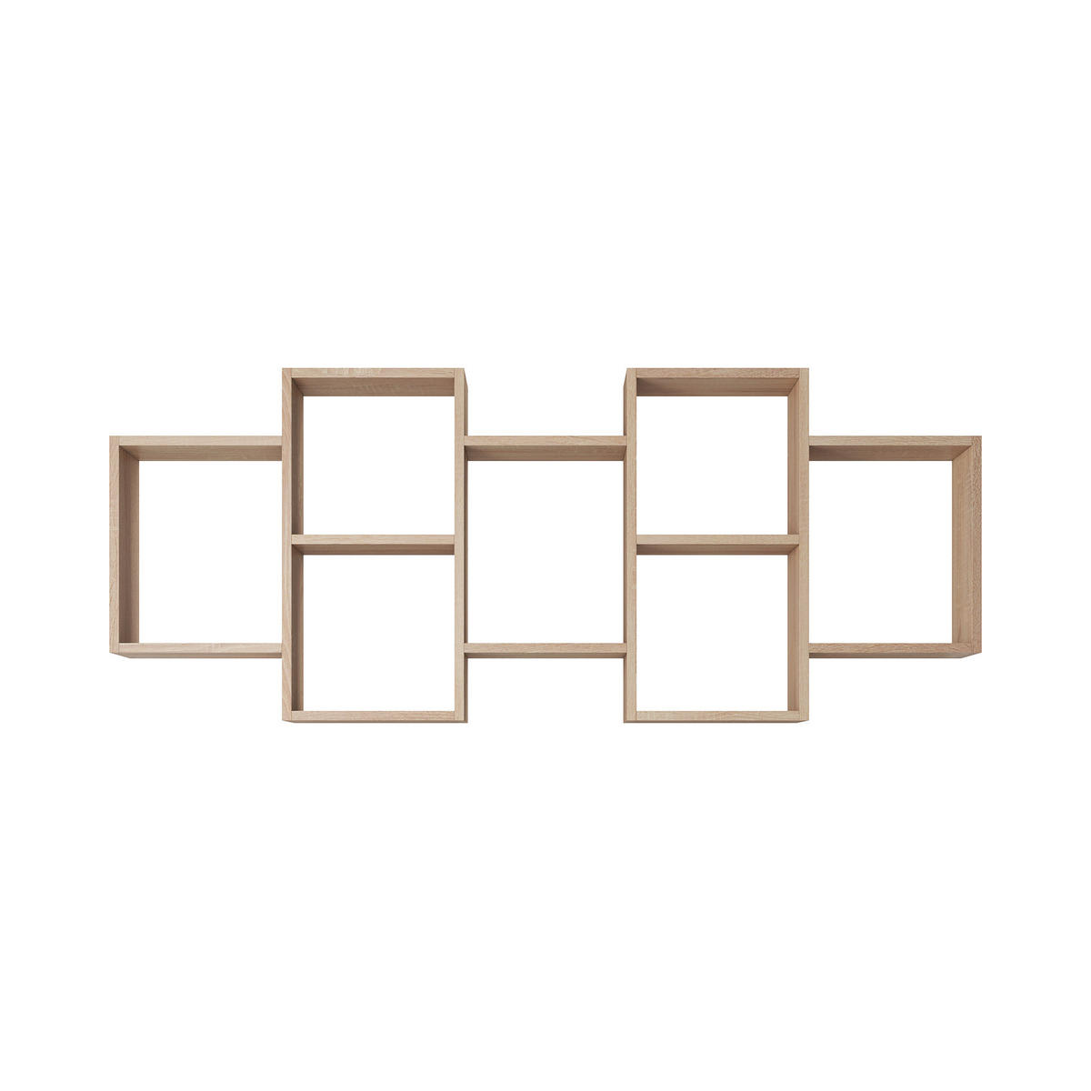 NÁSTĚNNÝ REGÁL, Sonoma dub, 160,8/65/18 cm - Sonoma dub, Basics, kompozitní dřevo (160,8/65/18cm)