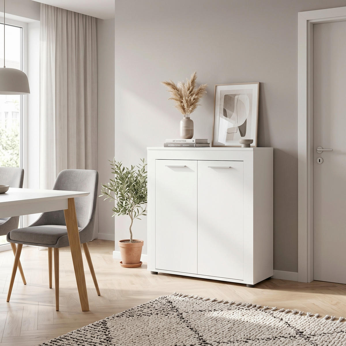 HIGHBOARD Jam 80/88/35 cm  - Weiss/Silberfarben, Design, Holzwerkstoff/Kunststoff (80/88/35cm) - MID.YOU
