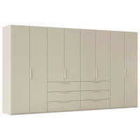 DREHTÜRENSCHRANK 400/235/61 cm,  in Champagner, 8-türig  - Champagner, Basics, Holzwerkstoff/Metall (400/235/61cm) - Novel