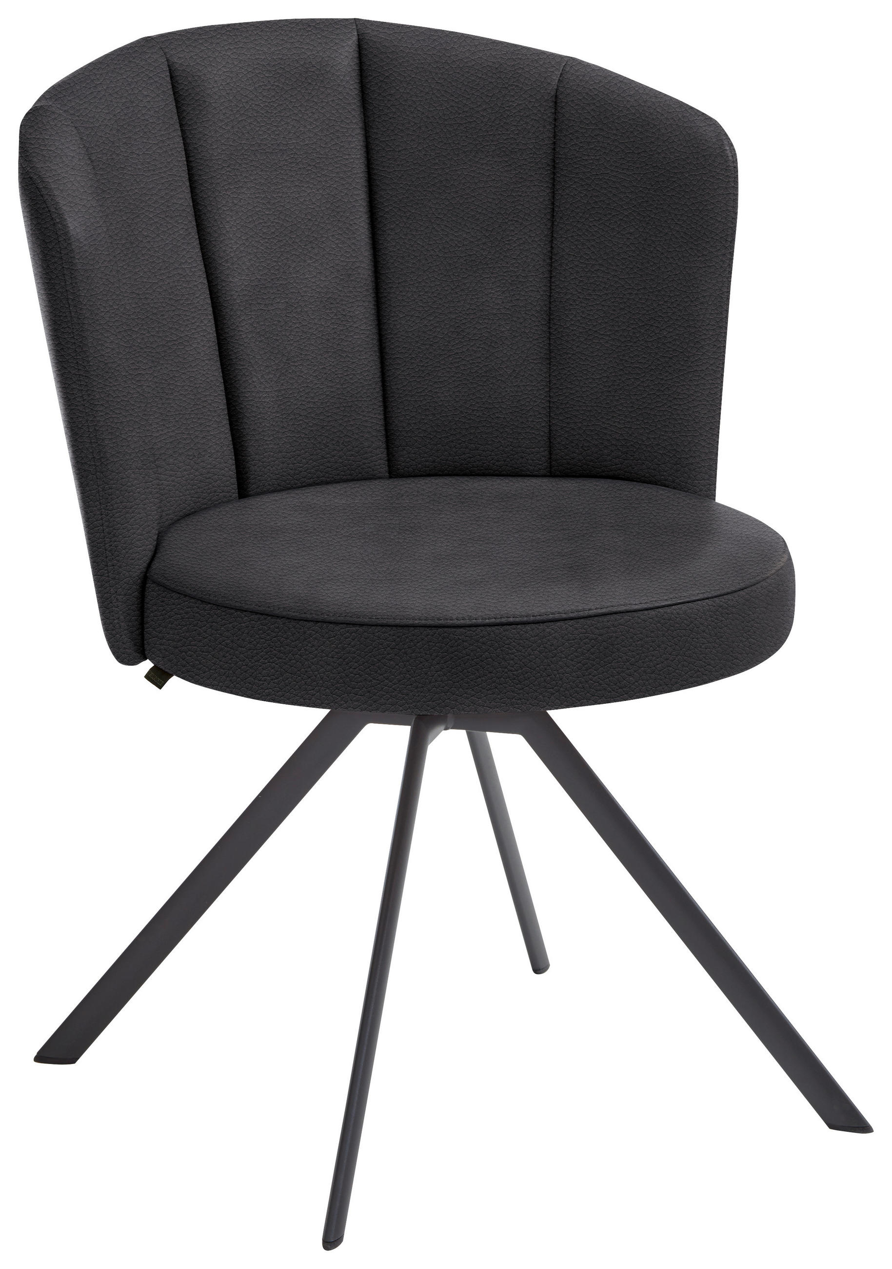 STUHL drehbar Anthrazit, Schwarz  - Anthrazit/Schwarz, Design, Textil/Metall (62/83/64cm) - Venjakob