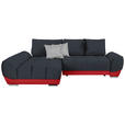 ECKSOFA in Anthrazit, Rot, Hellgrau  - Anthrazit/Rot, MODERN, Textil/Metall (192/290cm) - Carryhome