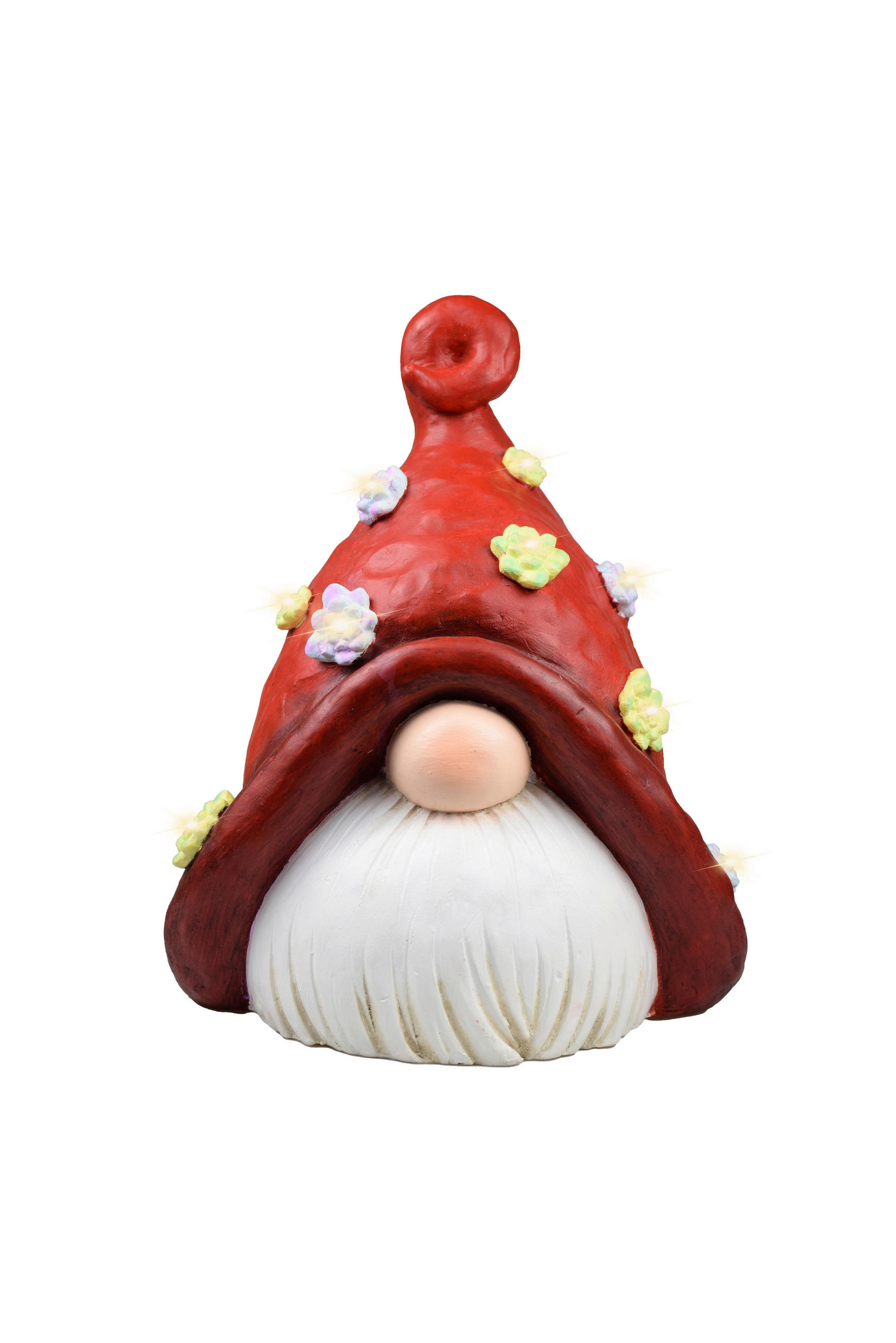 Solarleuchte Rot/schwarz/weiß Scarlet 9xled Warmweiß H: 34cm