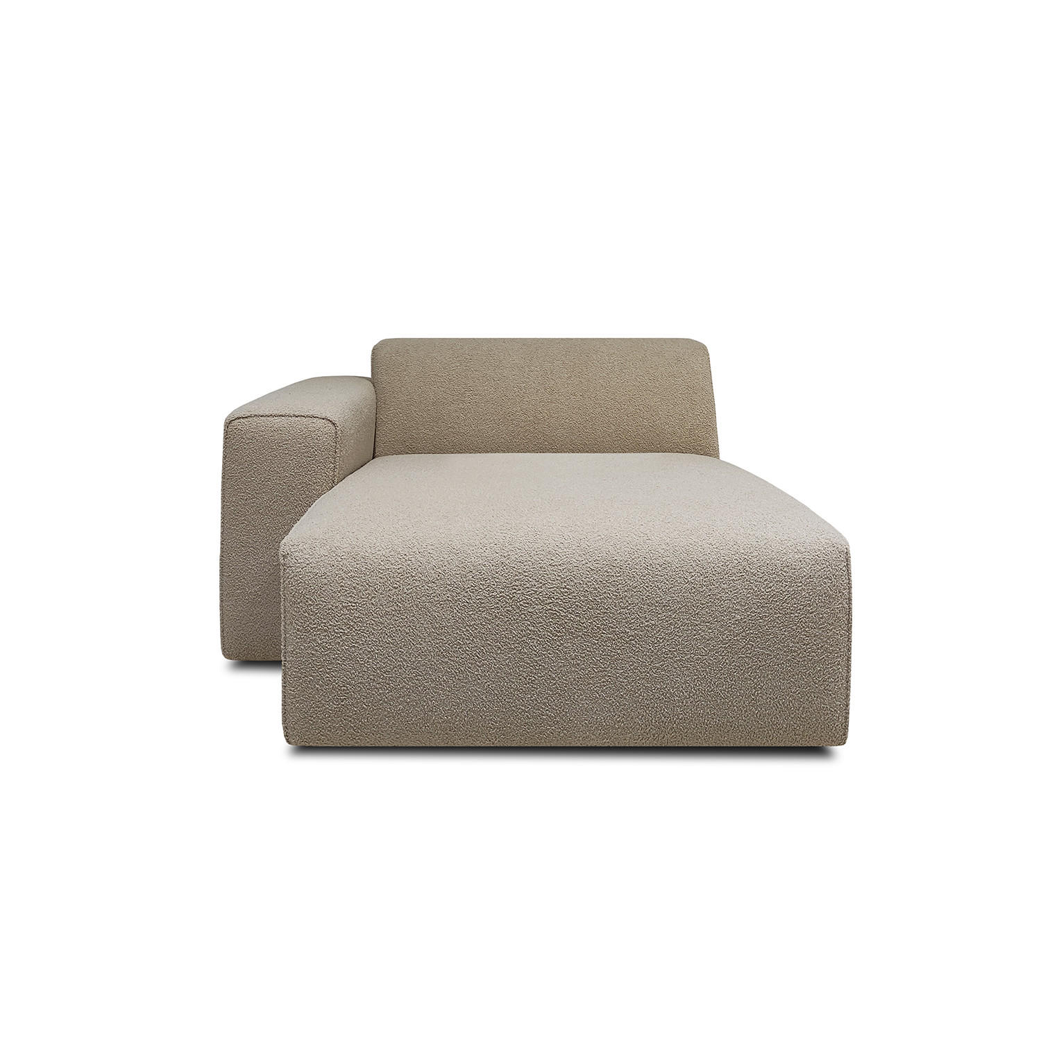 SOFFMODUL i teddy tyg beige  - beige/svart, Klassisk, metall/trä (123/70/141cm) - Niels Andersson