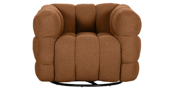 SESSEL in Flachgewebe Rostfarben - Rostfarben/Schwarz, KONVENTIONELL, Textil/Metall (97/71/87cm) - Carryhome