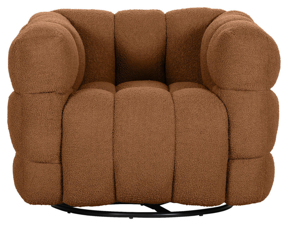 SESSEL in Flachgewebe Rostfarben  - Rostfarben/Schwarz, Konventionell, Textil/Metall (97/71/87cm) - Carryhome