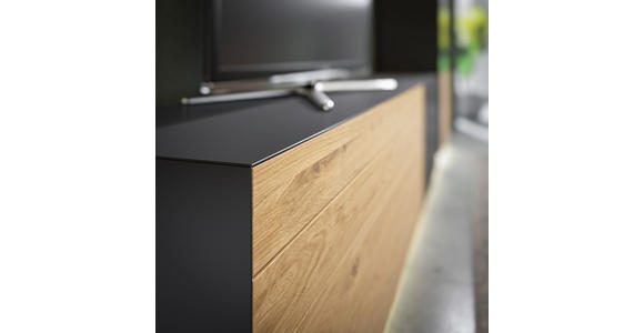 LOWBOARD Celika in 181/55/40 cm - Wildeiche/Anthrazit, Natur, Holz/Holzwerkstoff (181/55/40cm) - Dieter Knoll