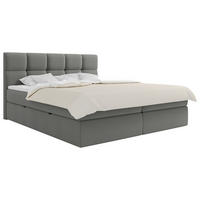 BOXBETT 160/200 cm  in Grau  - Schwarz/Grau, MODERN, Holz/Kunststoff (160/200cm) - MID.YOU
