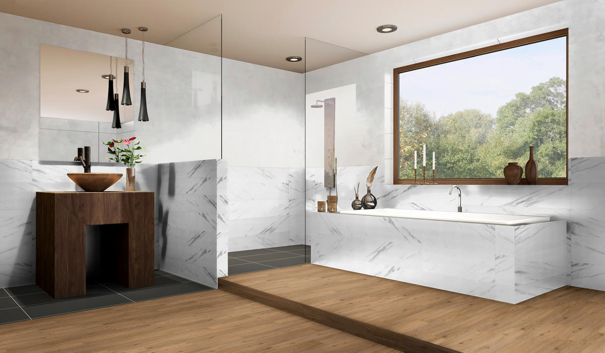 WANDPANEEL  - Weiß Hochglanz/Grau Hochglanz, MODERN, Kunststoff (60/30/0,37cm)