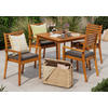 GARTENTISCHGRUPPE  - Anthrazit/Teakfarben, MODERN, Holz/Textil (90/65/75/82/90/62cm) - Ambia Garden