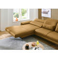 ECKSOFA in Echtleder Currygelb  - Currygelb/Schwarz, Design, Leder/Metall (193/332cm) - Dieter Knoll