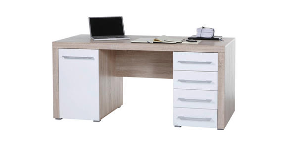 SCHREIBTISCH  in Sonoma Eiche  - Alufarben/Sonoma Eiche, Design, Holz/Holzwerkstoff (160/75/70cm) - Cantus