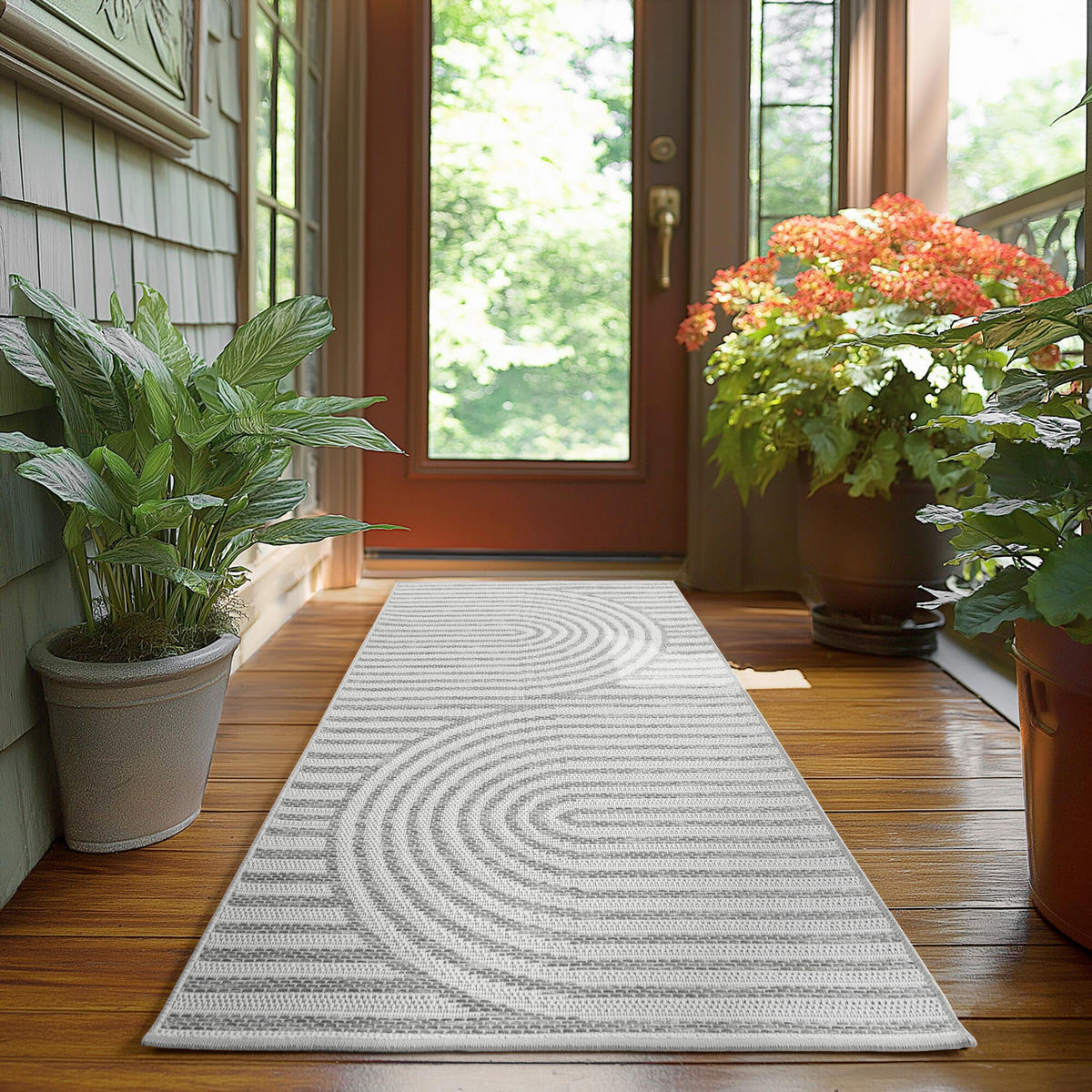 OUTDOORTEPPICH für Terrasse und Balkon 80/150 cm DESERT Grau  - Grau, Design, Textil (80/150cm) - Ayyildiz 