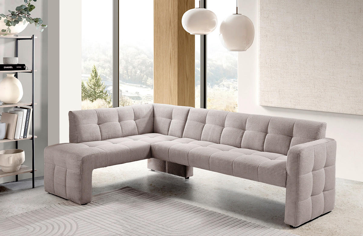 ROHOVÁ LAVICE, buk, cappuccino - černá/cappuccino, Moderní, dřevo/kompozitní dřevo (245/157cm) - Livetastic