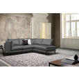 ECKSOFA Dunkelgrau Samt  - Dunkelgrau/Schwarz, Design, Textil/Metall (241/200cm) - Carryhome