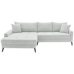 ECKSOFA  in Cord Elfenbein  173/280 cm  - Elfenbein/Schwarz, KONVENTIONELL, Textil/Metall (173/280cm) - Hom`in