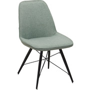 STUHL in Metall, Textil Grün, Schwarz - Schwarz/Grün, Design, Textil/Metall (60/86/58cm) - Carryhome