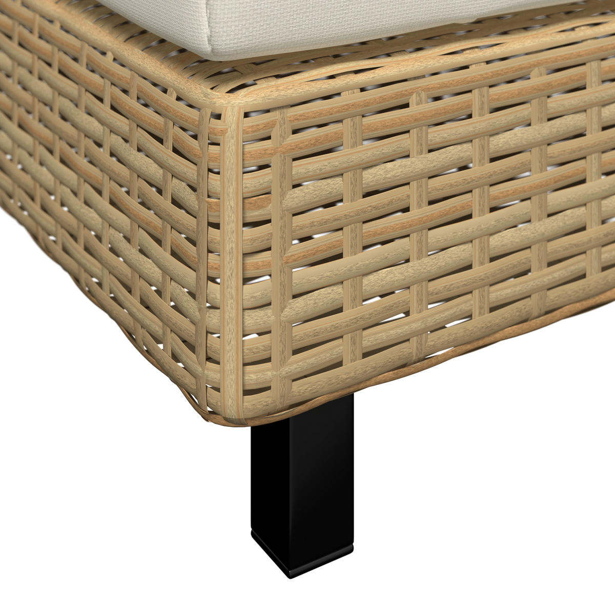 LOUNGEGARNITUR   200/159/75 cm Eisen  - Beige/Creme, MODERN, Kunststoff/Textil (200/159/75cm) - Ambia Garden