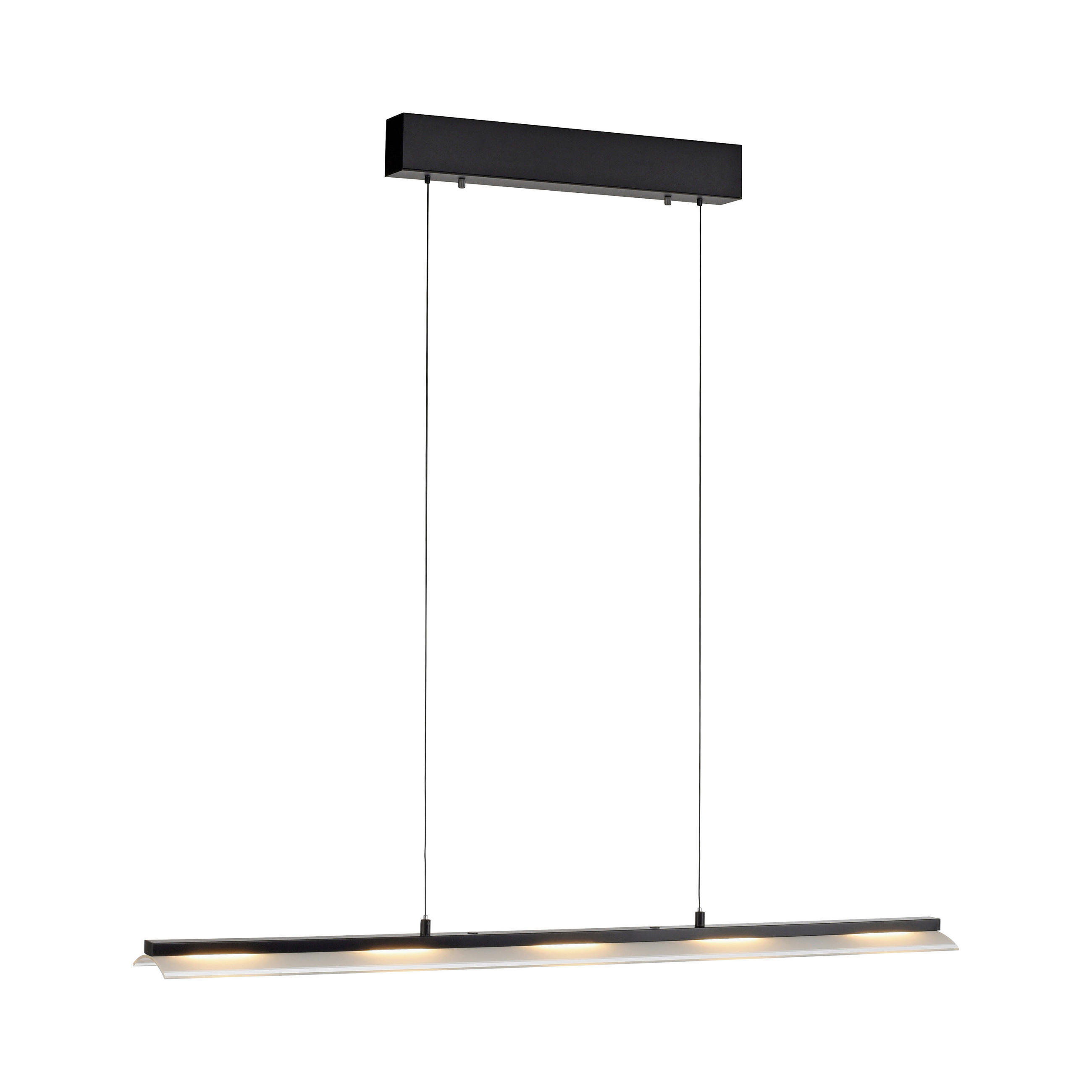 LED-HÄNGELEUCHTE 100/12/150 cm  - Schwarz, Design, Glas/Kunststoff (100/12/150cm) - Novel