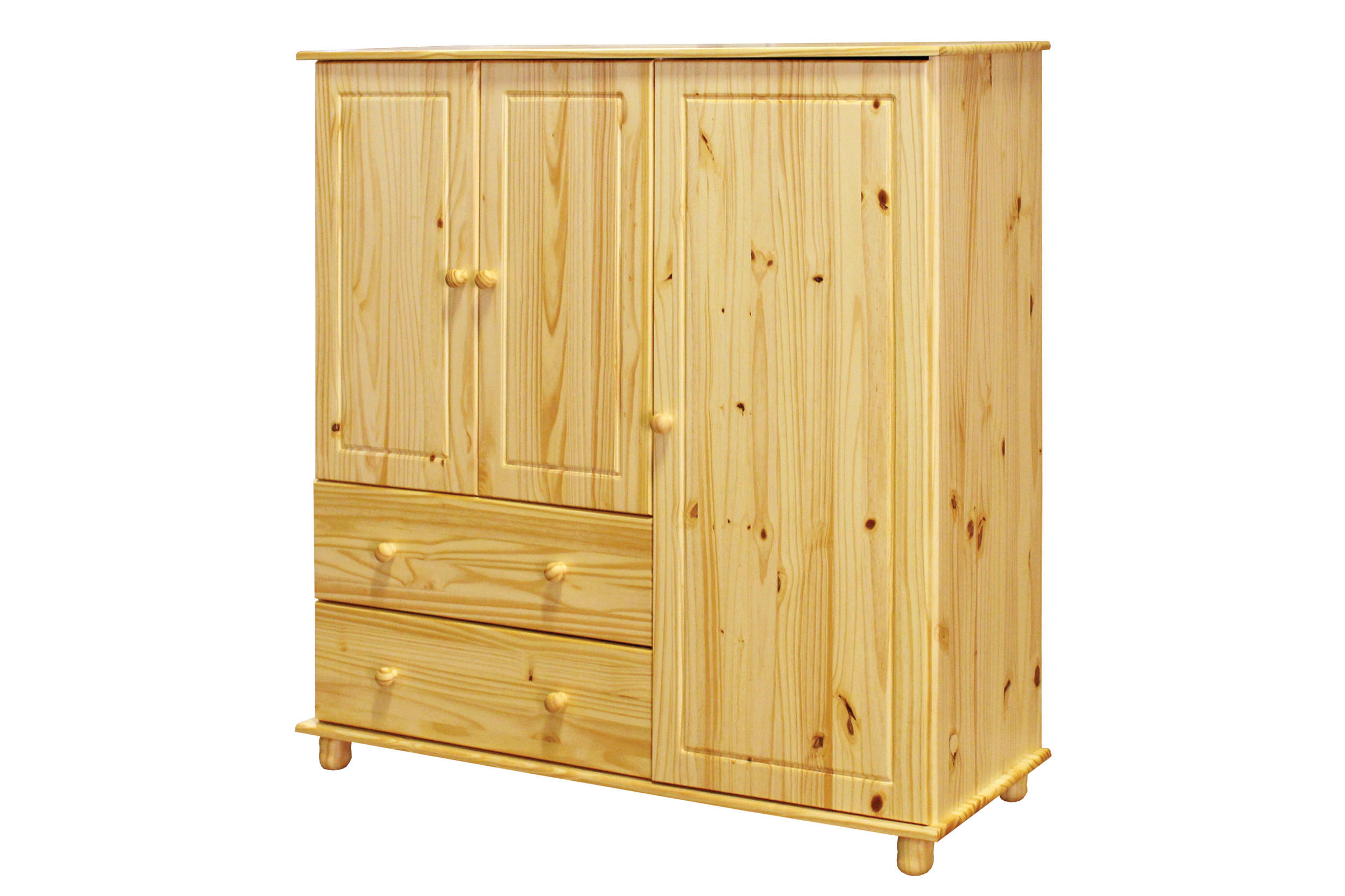 Livetastic Drehtürenschrank Natur 132x136x43 cm