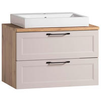 WASCHTISCHKOMBI 80 cm  - Kaschmir/Eiche Wotan, ROMANTIK / LANDHAUS, Keramik/Holzwerkstoff (80cm) - Xora