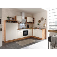 HÖRNKÖK 310/172 cm  i vit, skogsek  - vit/skogsek, Basics, metall/trämaterial (310/172cm) - Respekta