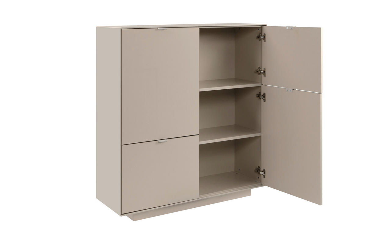 KOMMODE Sofia  in 107/115/37,5 cm  - Sandfarben, Design, Holzwerkstoff/Kunststoff (107/115/37,5cm) - MID.YOU