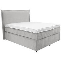 BOXSPRINGBETT 120/200 cm  in Hellgrau  - Hellgrau/Schwarz, Konventionell, Kunststoff/Textil (120/200cm) - Boxxx