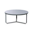 COUCHTISCH Sicherheitsglas 80/80/35 cm rund Grau  - Grau, Design, Glas/Metall (80/80/35cm) - Xora