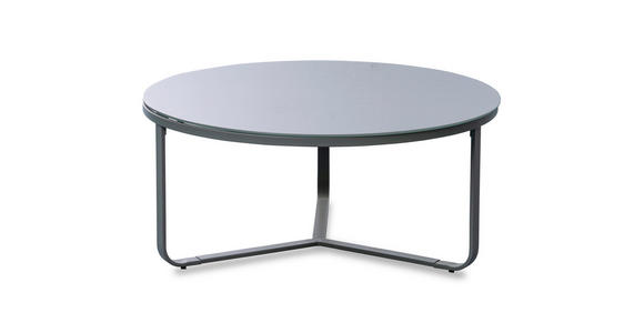 COUCHTISCH Sicherheitsglas 80/80/35 cm rund Grau - Grau, Design, Glas/Metall (80/80/35cm) - Xora