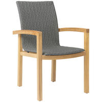 STAPELSESSEL Teakholz Grau, Teakfarben  - Grau/Teakfarben, Natur, Holz/Textil (59/93/65cm) - Stern