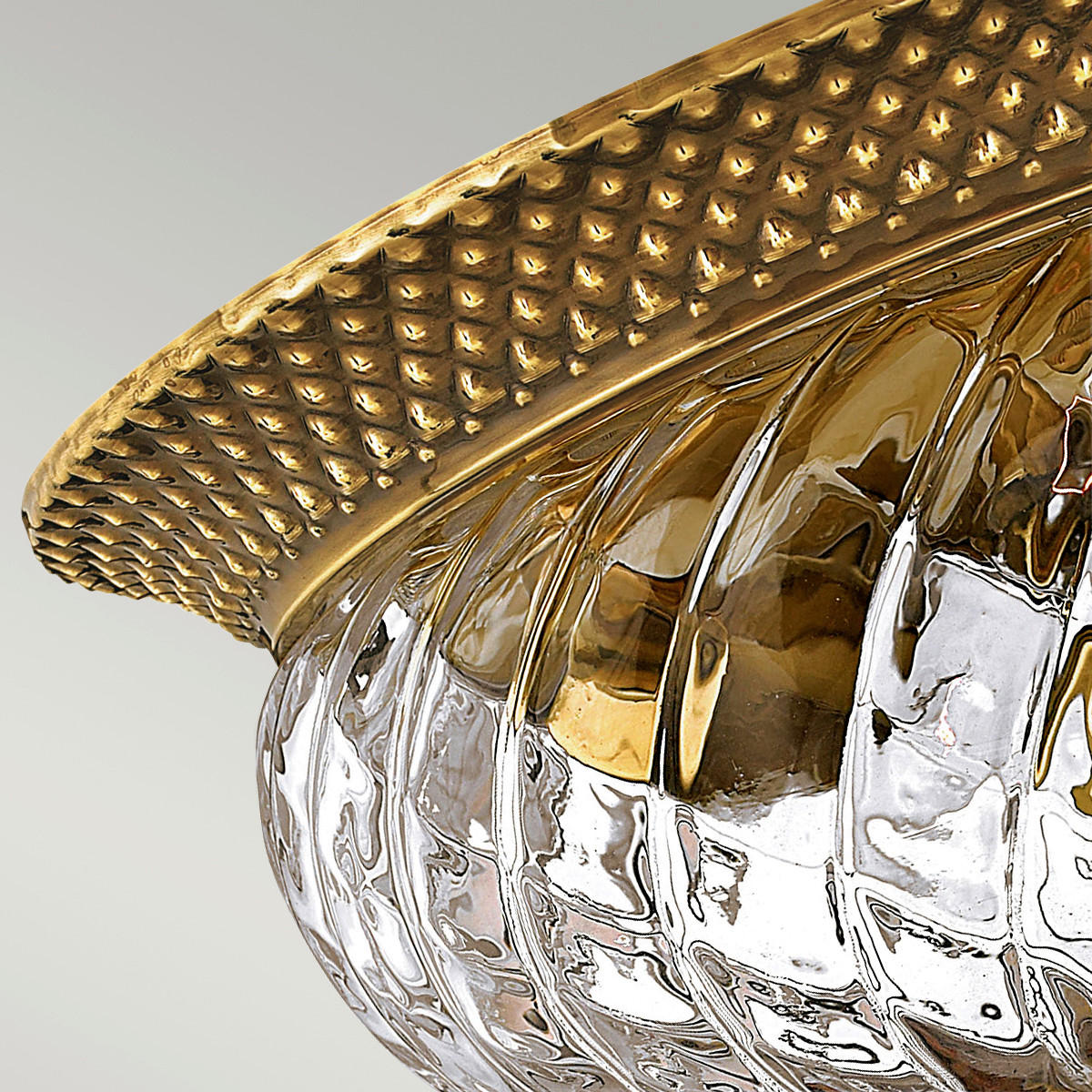 DECKENLEUCHTE  30.5/20 cm    - Messingfarben, KONVENTIONELL, Glas/Metall (30.5/20cm) - Elstead Lighting