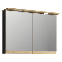 SPIEGELSCHRANK 80/59/23 cm  - Honigeiche/Anthrazit, Trend, Glas/Holzwerkstoff (80/59/23cm) - MID.YOU