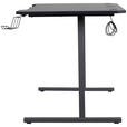 GAMINGTISCH 160/70/75 cm Schwarz Kabeldurchlass, Getränkehalter, Headsethalter, USB-Anschlüsse  - Schwarz, Design, Holzwerkstoff/Metall (160/70/75cm) - Carryhome