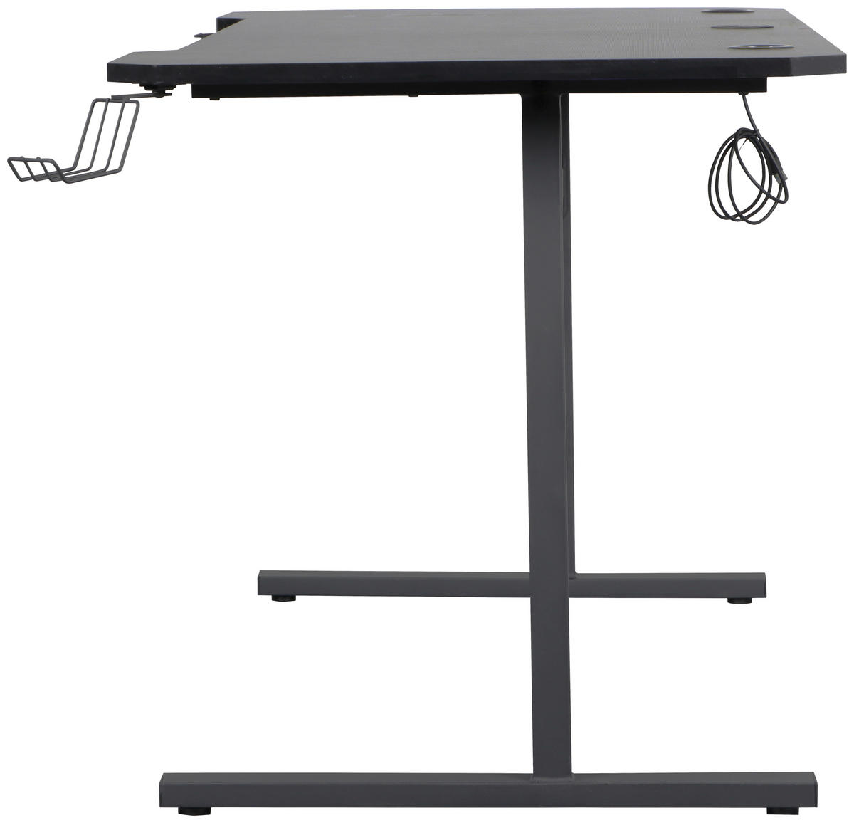 GAMINGTISCH Schwarz  - Schwarz, Design, Holzwerkstoff/Metall (160/70/75cm) - Carryhome