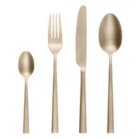 SADA PRÍBOROV, ušľachtilá oceľ, 24-dielne - šampanská, Basics, kov - Sola