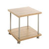 BEISTELLTISCH 40/40/45 cm Grau, Eichefarben quadratisch  - Eichefarben/Grau, Trend, Holzwerkstoff/Metall (40/40/45cm)
