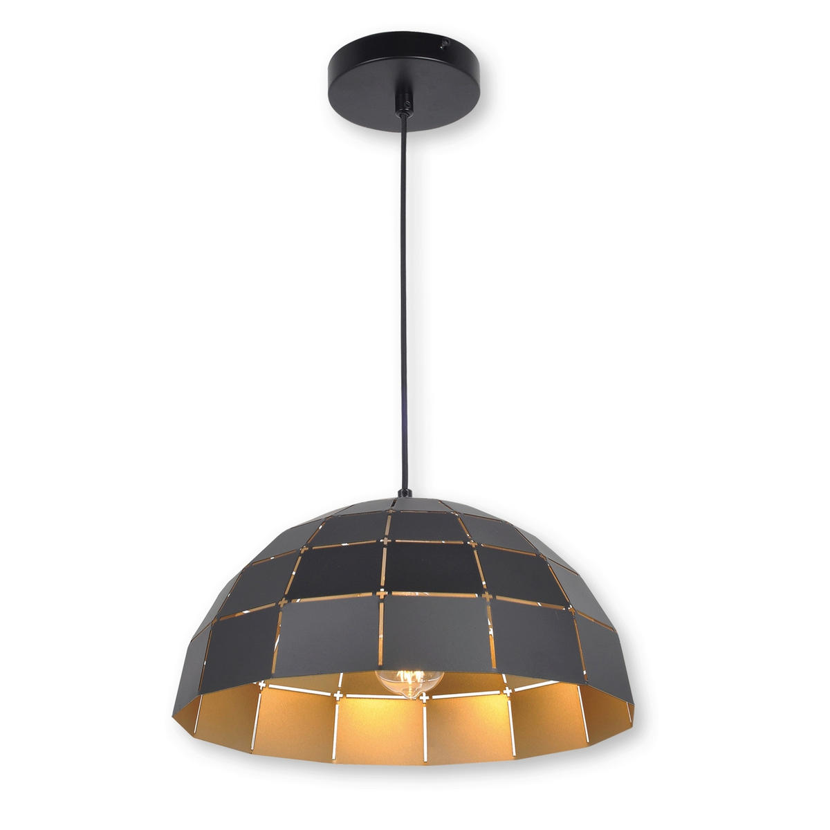 ZÁVĚSNÉ SVÍTIDLO,  30/30/150 cm - černá/barvy zlata, Basics, kov (30/30/150cm)