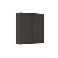 SCHWEBETÜRENSCHRANK 201/223/69 cm,  in Graphitfarben, 2 Tür(en)  - Graphitfarben, Basics, Holzwerkstoff/Metall (201/223/69cm) - Rauch Möbel