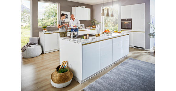 EINBAUKÜCHE   - Weiß, Design, Holzwerkstoff - Novel