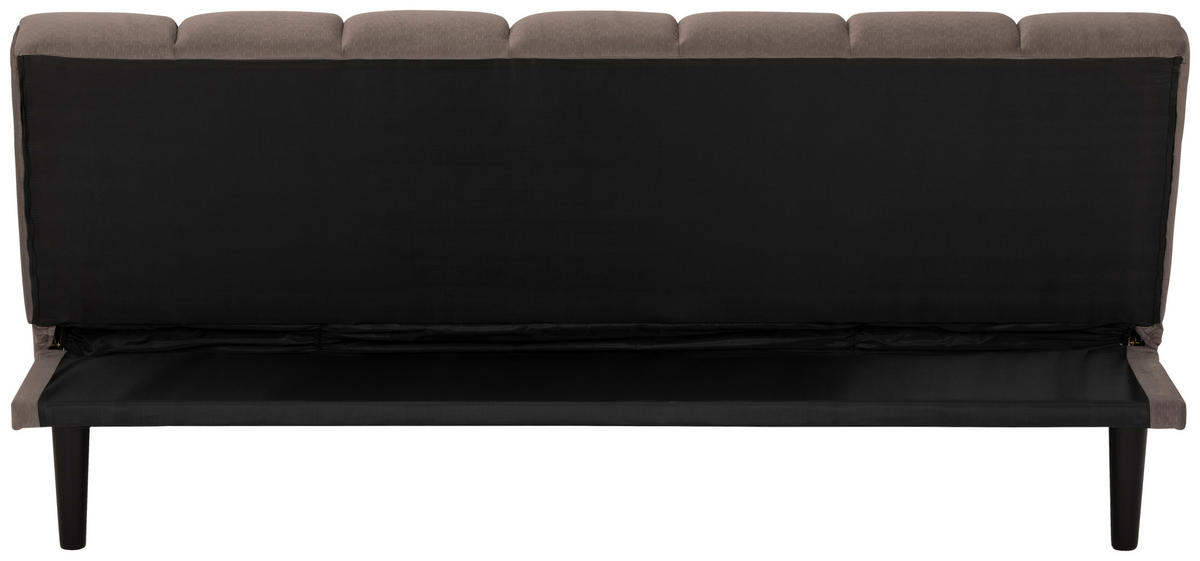 JUGEND- UND KINDERSOFA Flanell Braun  - Schwarz/Braun, MODERN, Holz/Textil (180/81/93cm) - P & B