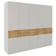 DREHTÜRENSCHRANK  in Hellgrau, Eichefarben  - Eichefarben/Hellgrau, MODERN, Holz/Holzwerkstoff (251,5/225/60cm) - Xora