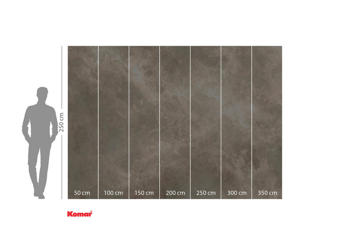 NON WOVEN-TAPET 350/250 cm  - vit/brun, Basics (350/250cm) - Komar