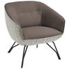 COCKTAILSESSEL - Fango/Anthrazit, Design, Leder/Textil (77/81/72cm) - Joop!